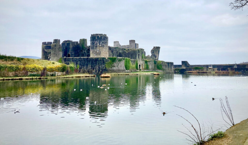 Caerphilly Castle on the Wales Way